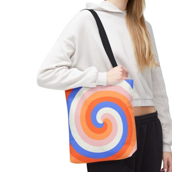 Coral Cloud Spiral Tote Bag - Image 7