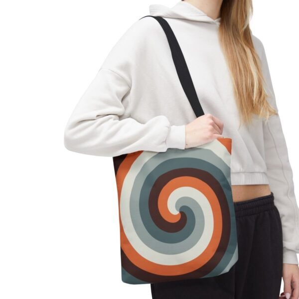 Dark Ember Spiral Tote Bag - Image 7