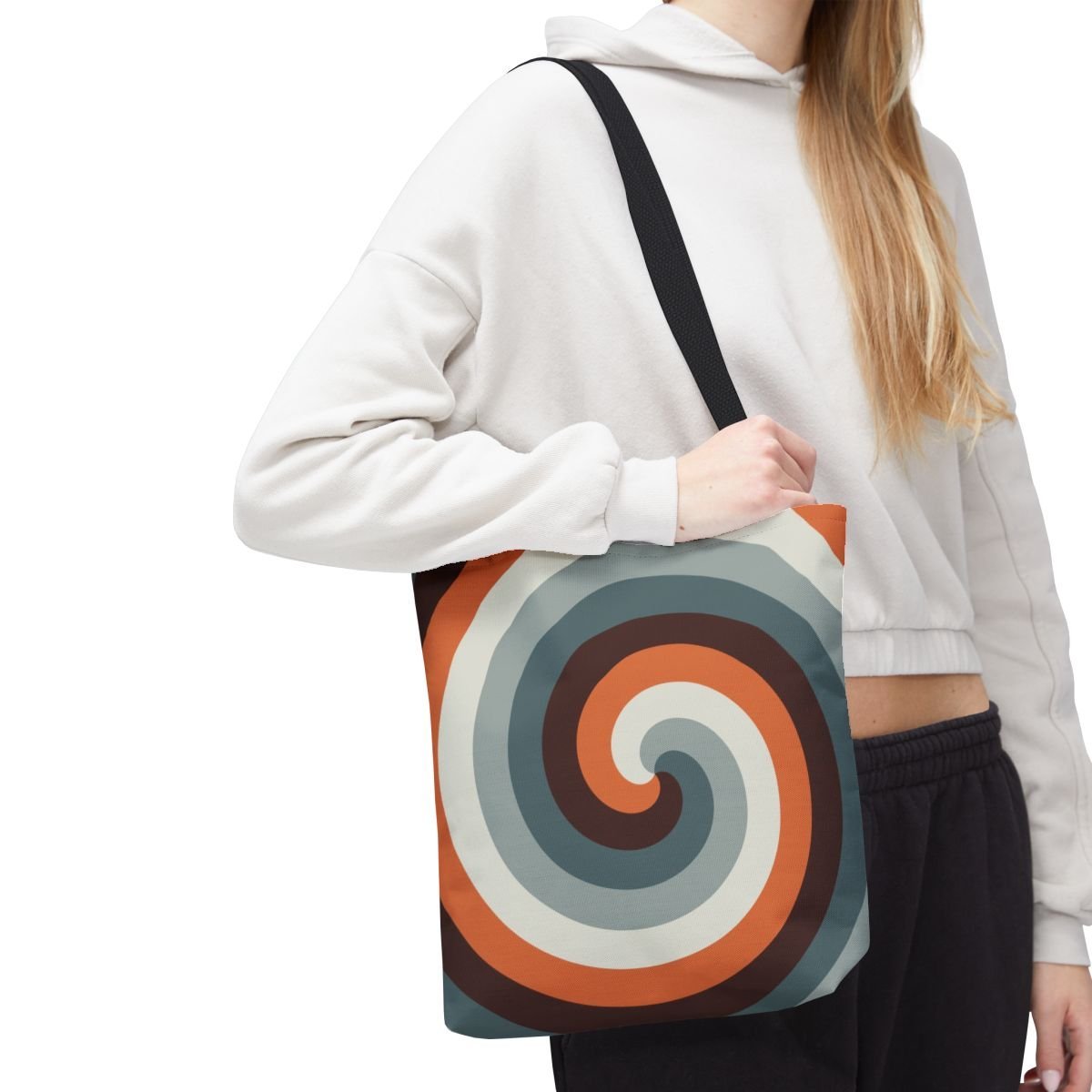 Dark Ember Spiral Tote Bag - Image 7