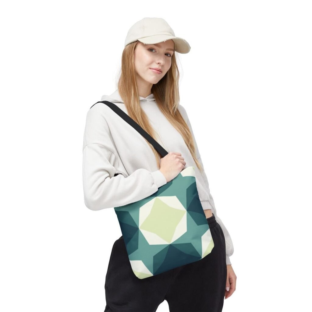 Deep Lake Diamond Motif Tote Bag