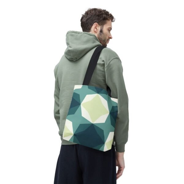 Deep Lake Diamond Motif Tote Bag - Image 6