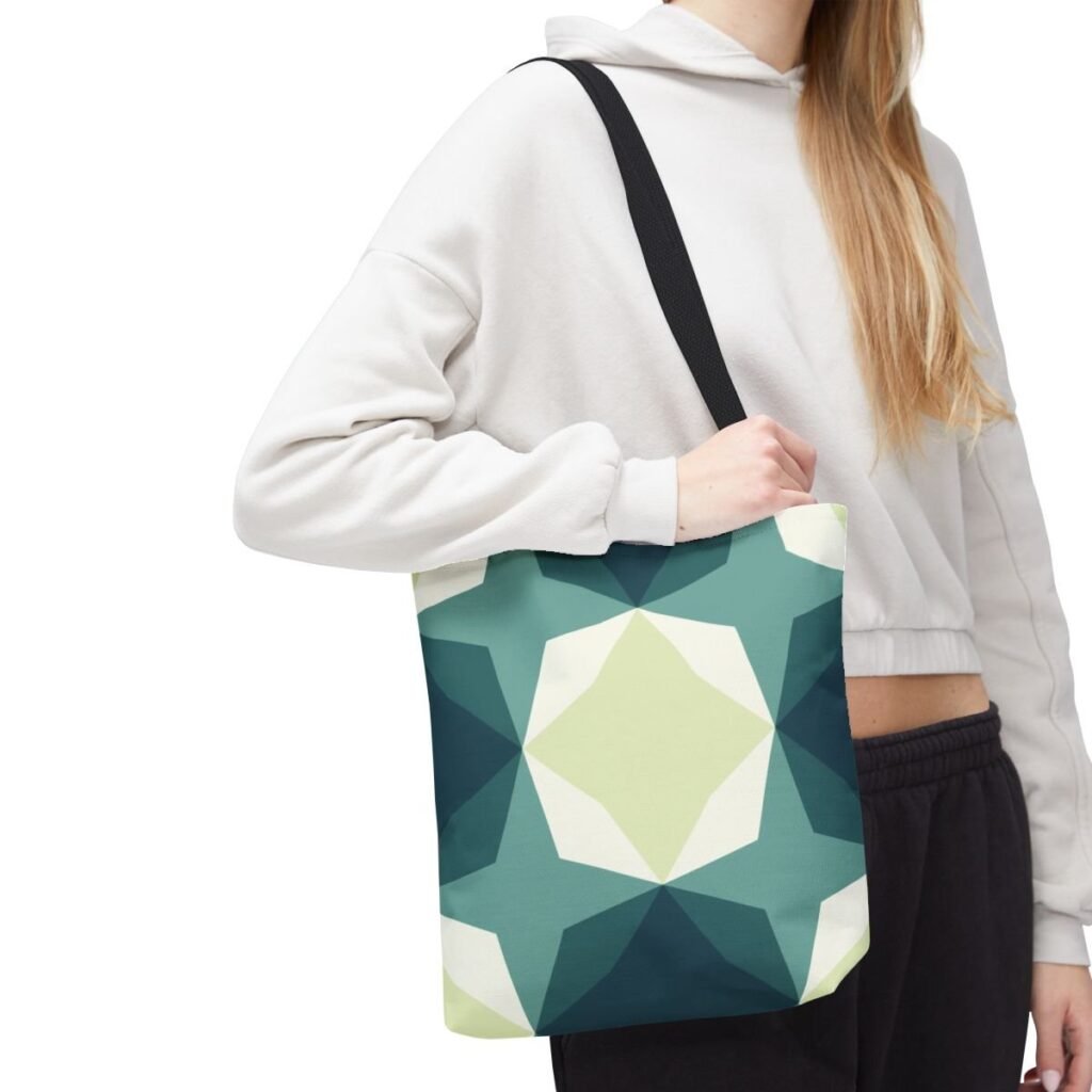 Deep Lake Diamond Motif Tote Bag
