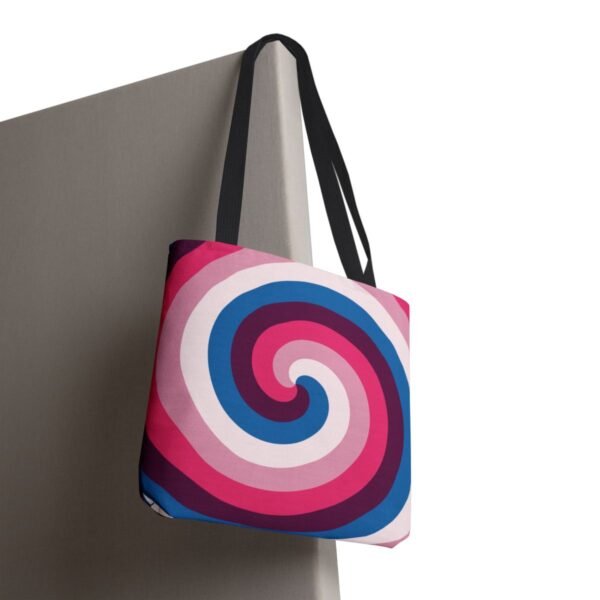 Deep Wine Spiral Tote Bag - Image 8