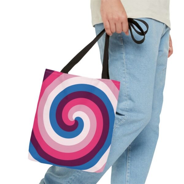Deep Wine Spiral Tote Bag - Image 2