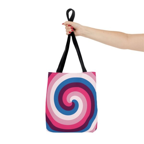 Deep Wine Spiral Tote Bag - Image 3