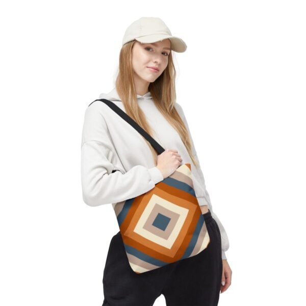 Dusty Clay Diamond Tote Bag - Image 5