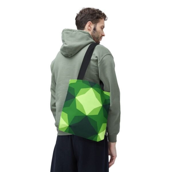 Fresh Sprout Diamond Motif Tote Bag - Image 6