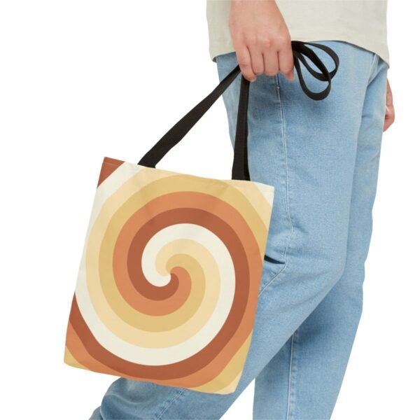Golden Honey Spiral Tote Bag - Image 3