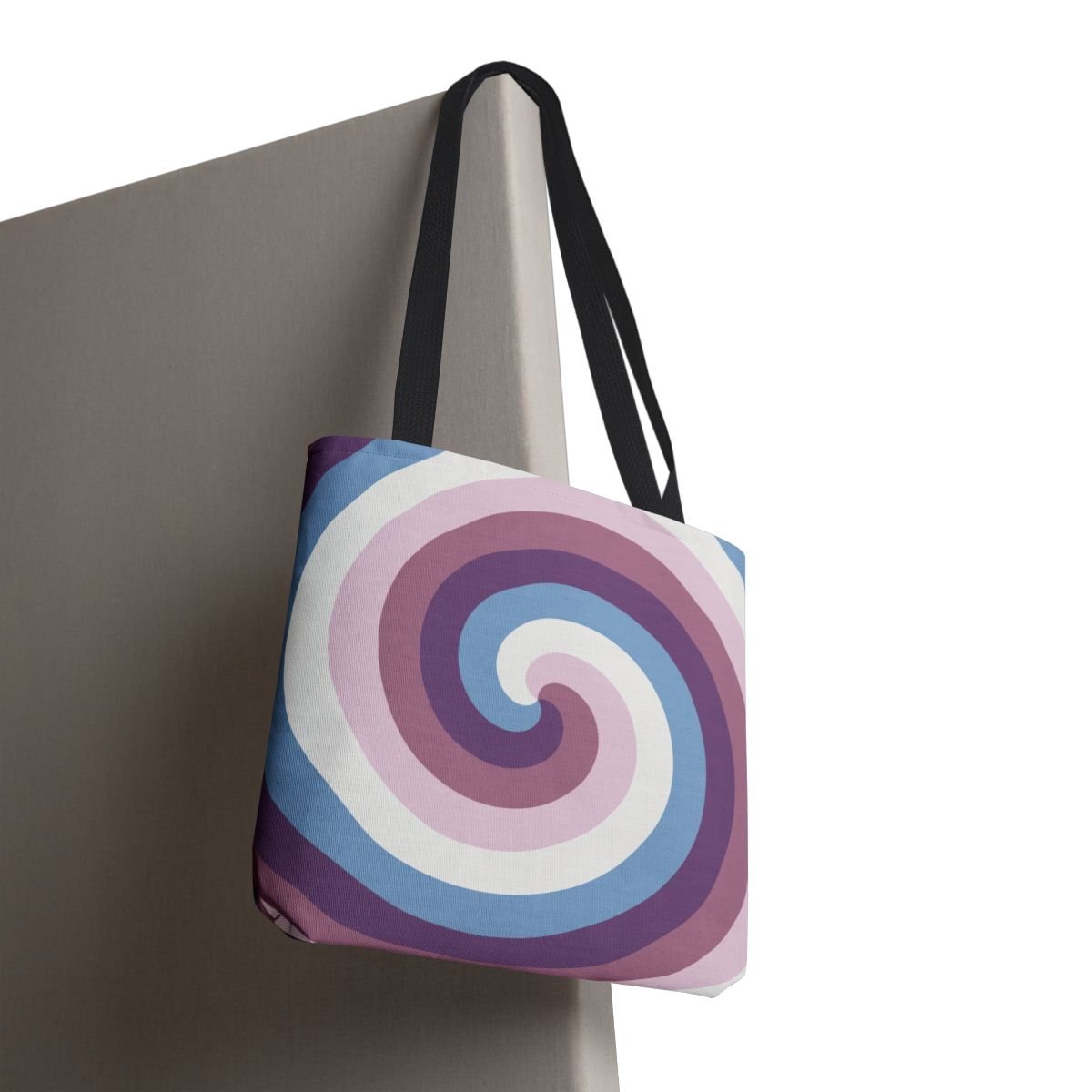 Lavender Bloom Spiral Tote Bag - Image 8
