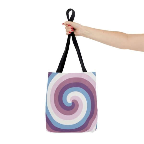 Lavender Bloom Spiral Tote Bag - Image 4