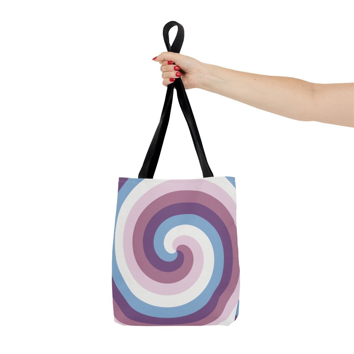 Lavender Bloom Spiral Tote Bag - Image 4
