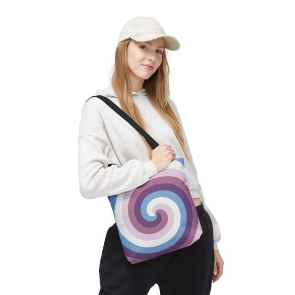 Lavender Bloom Spiral Tote Bag - Image 5