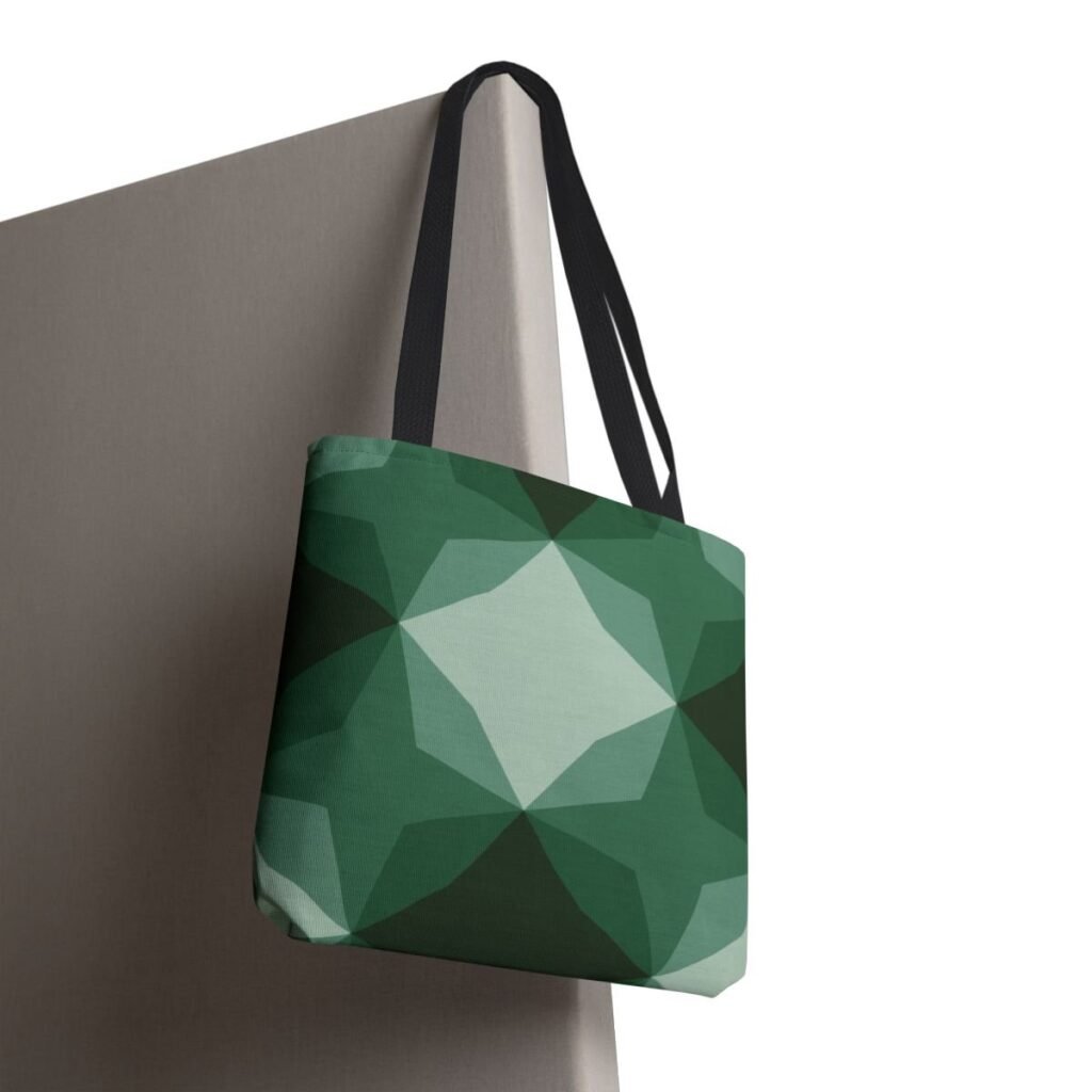 Misty Forest Diamond Motif Tote Bag