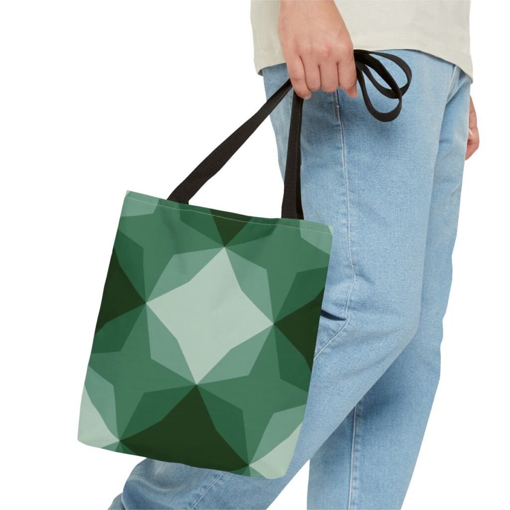 Misty Forest Diamond Motif Tote Bag