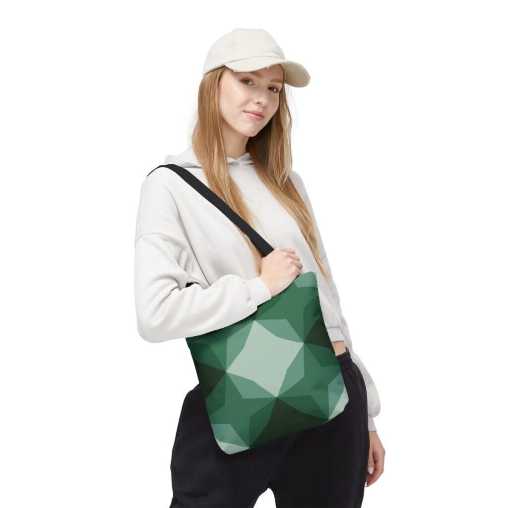 Misty Forest Diamond Motif Tote Bag