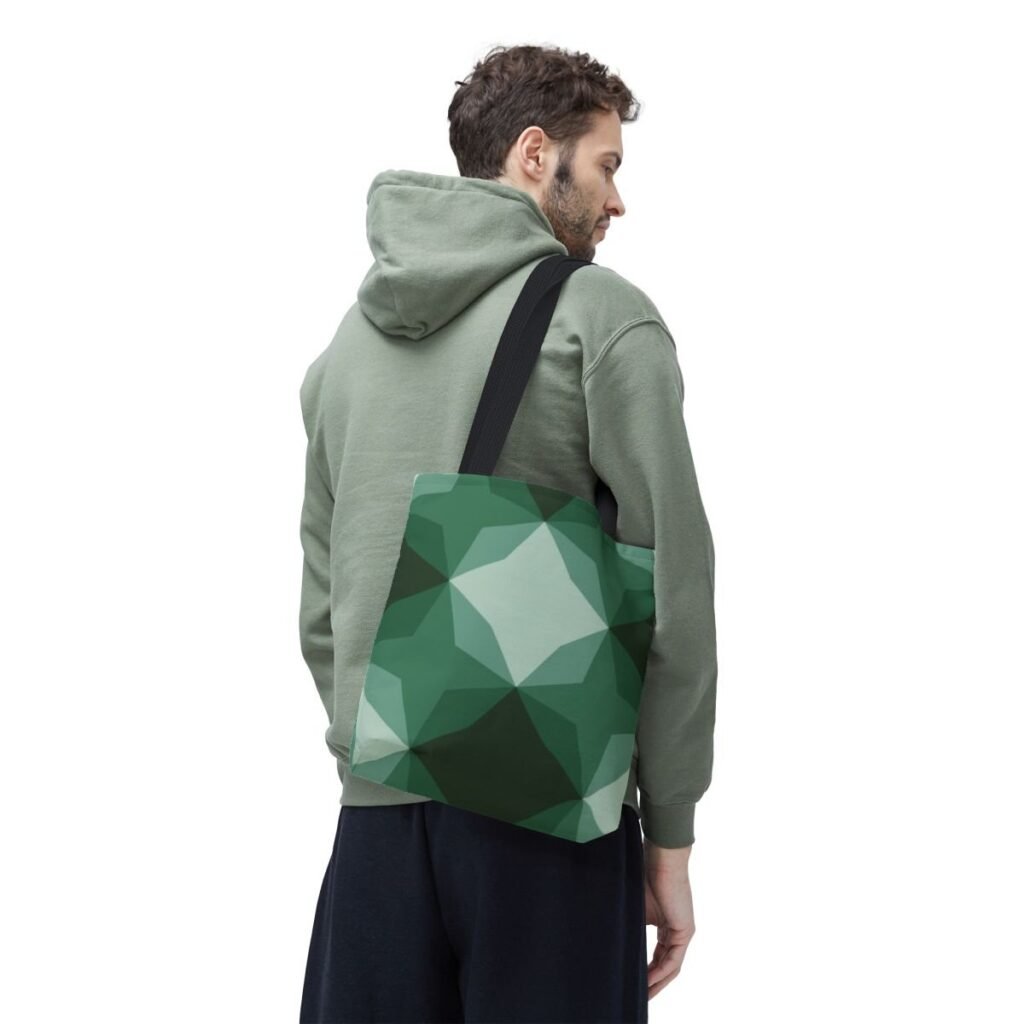 Misty Forest Diamond Motif Tote Bag