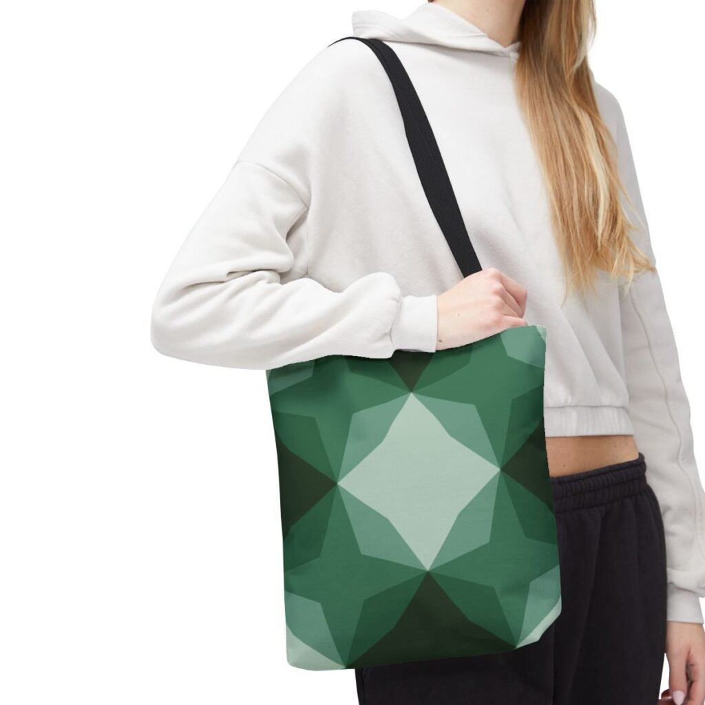 Misty Forest Diamond Motif Tote Bag