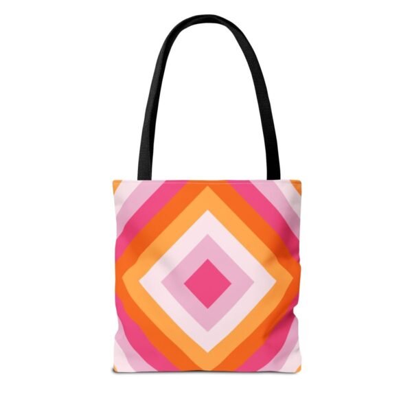 Peachy Sunset Diamond Tote Bag - Image 2