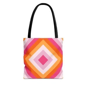 Peachy Sunset Diamond Tote Bag