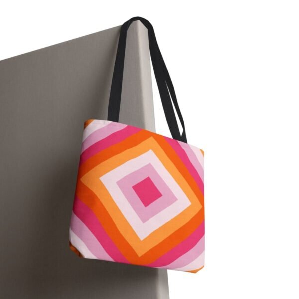 Peachy Sunset Diamond Tote Bag - Image 8