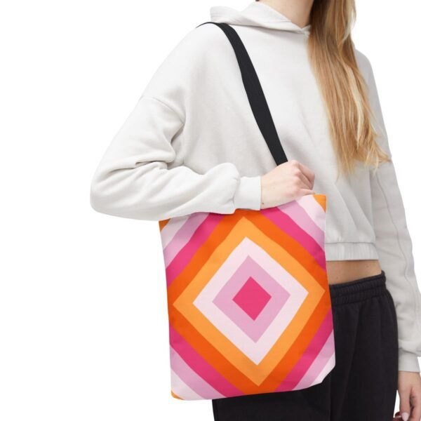 Peachy Sunset Diamond Tote Bag - Image 7