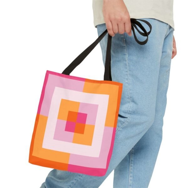 Peachy Sunset Labyrinth Tote Bag - Image 3