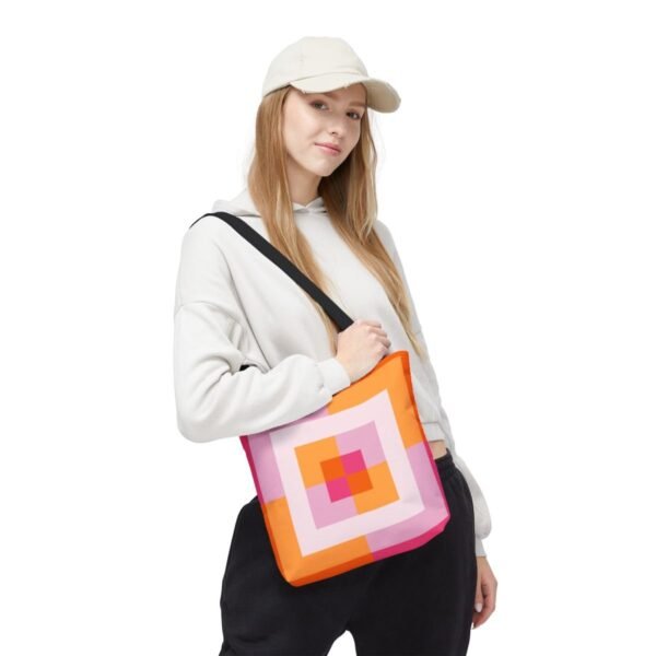Peachy Sunset Labyrinth Tote Bag - Image 5
