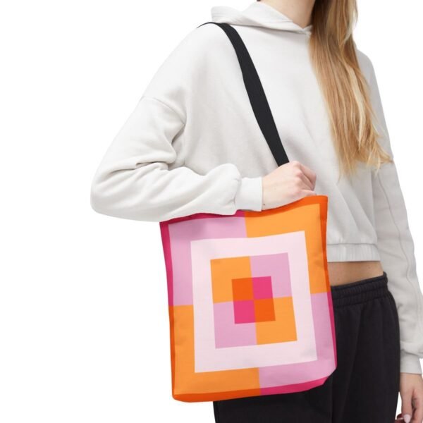 Peachy Sunset Labyrinth Tote Bag - Image 7