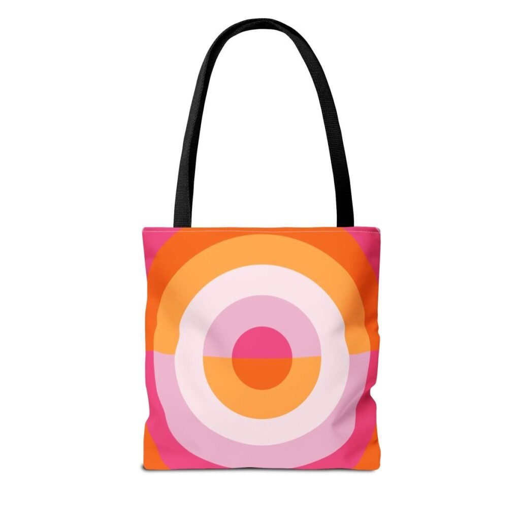 Peachy Sunset Orbit Tote Bag