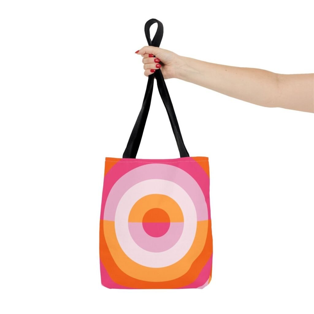 Peachy Sunset Orbit Tote Bag