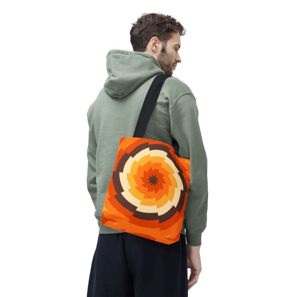 Pumpkin Fade Vortex Tote Bag
