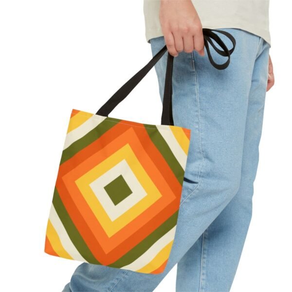 Pumpkin Field Diamond Tote Bag - Image 3
