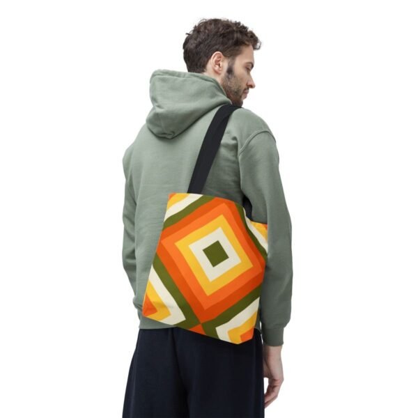 Pumpkin Field Diamond Tote Bag - Image 6