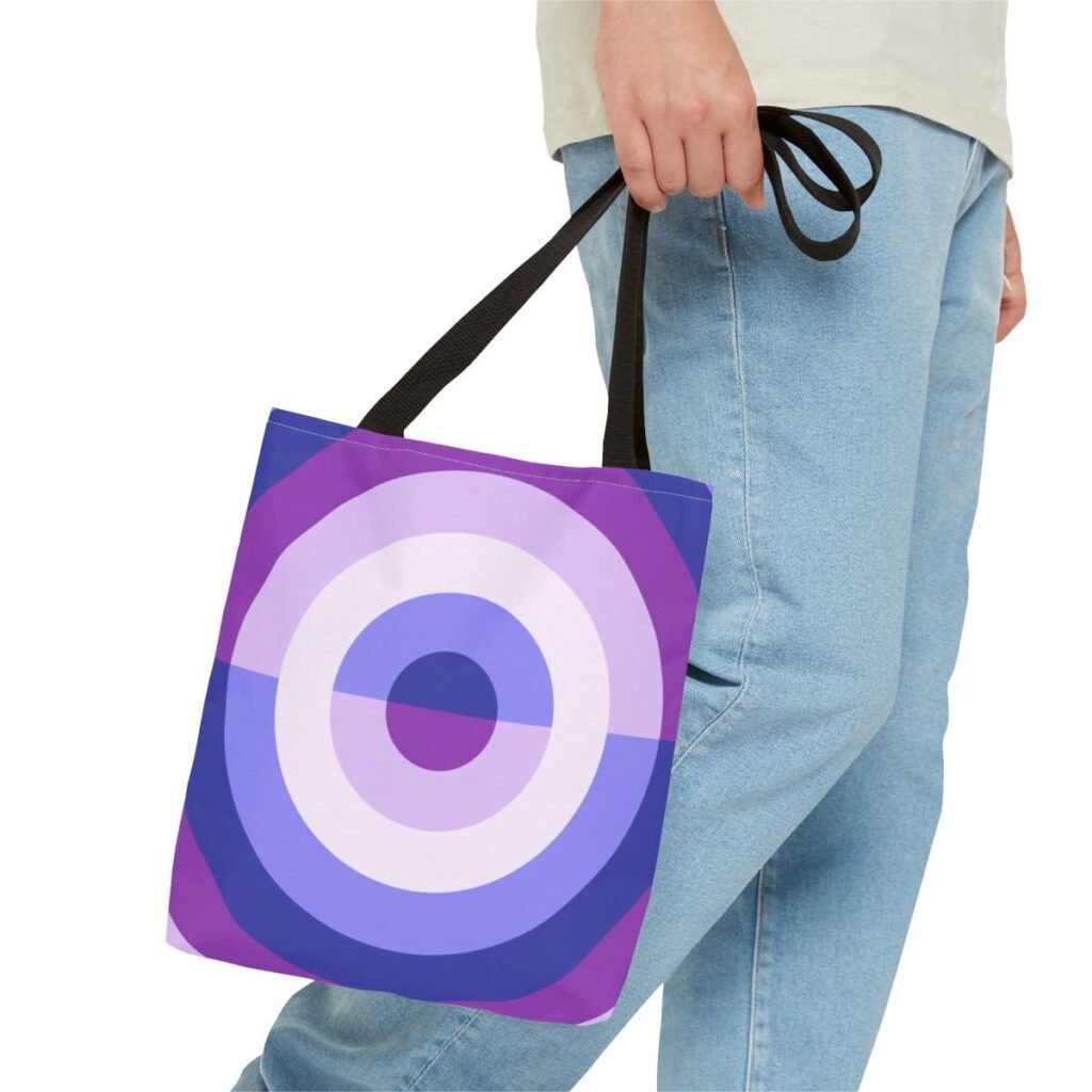 Purple Lavender Orbit Tote Bag