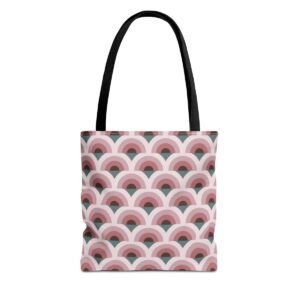 Rose Mist Peacock Tote Bag