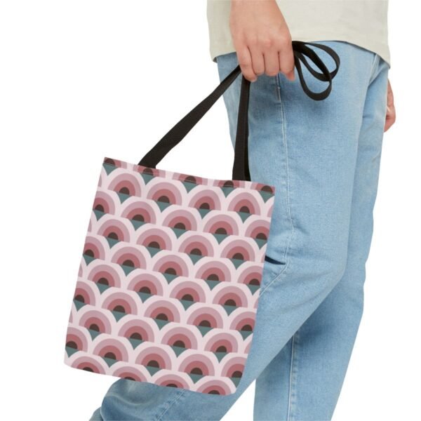 Rose Mist Peacock Tote Bag - Image 3