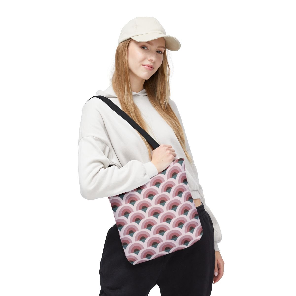 Rose Mist Peacock Tote Bag - Image 5