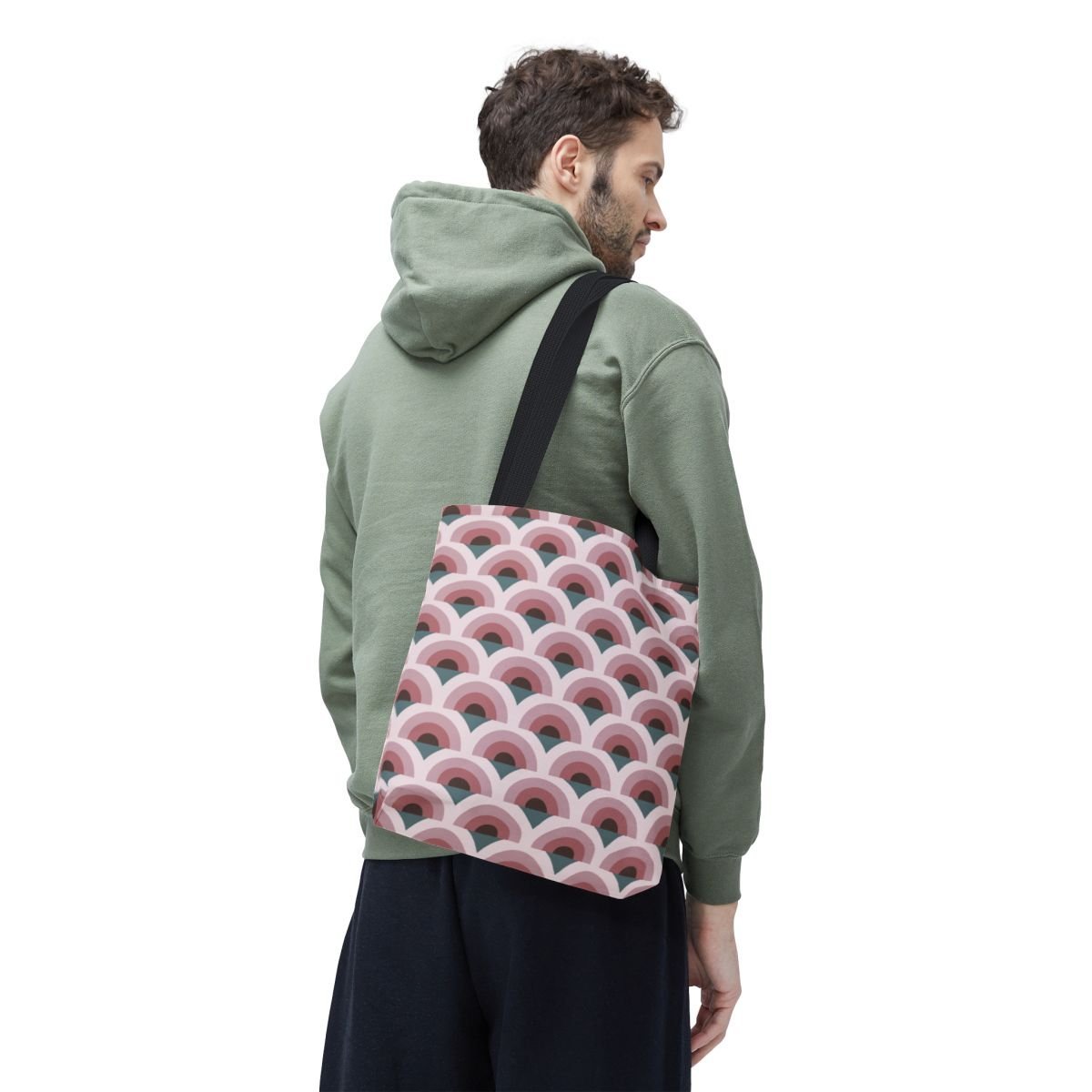 Rose Mist Peacock Tote Bag - Image 6