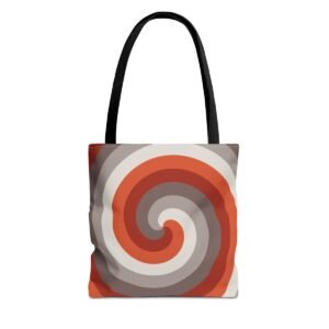 Scarlet Ember Spiral Tote Bag