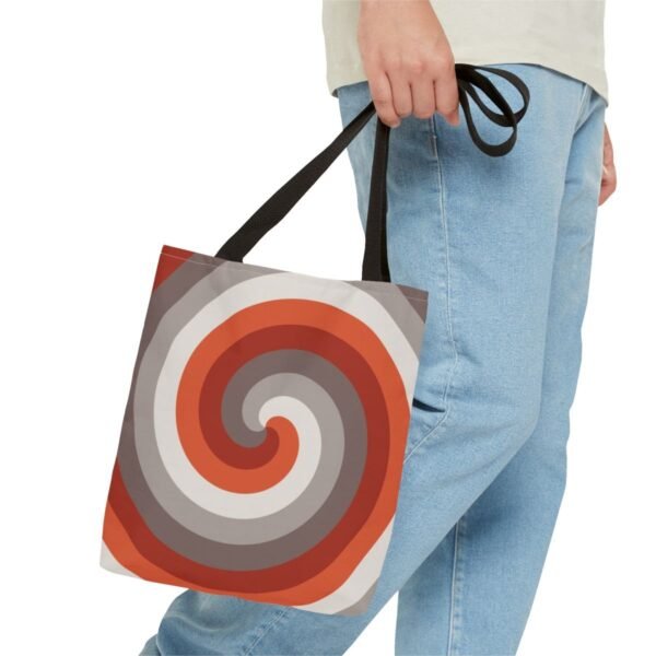 Scarlet Ember Spiral Tote Bag - Image 3