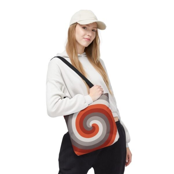 Scarlet Ember Spiral Tote Bag - Image 5