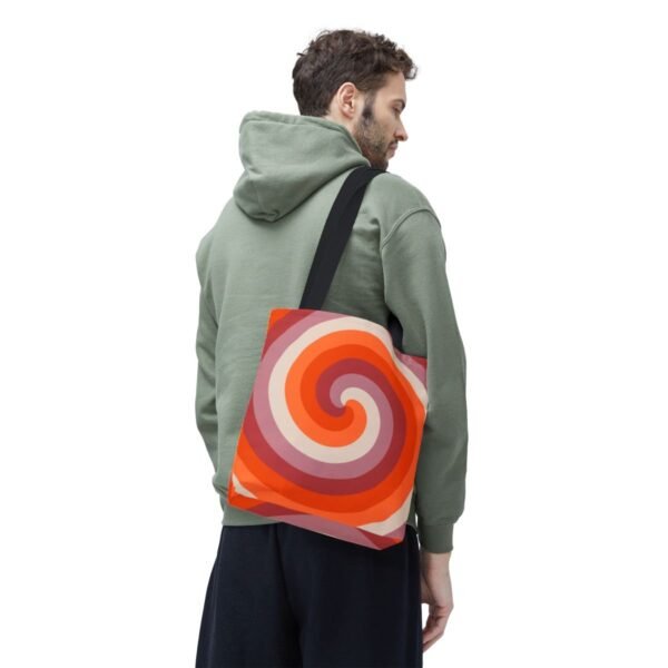 Spiced Clay Spiral Tote Bag - Image 6