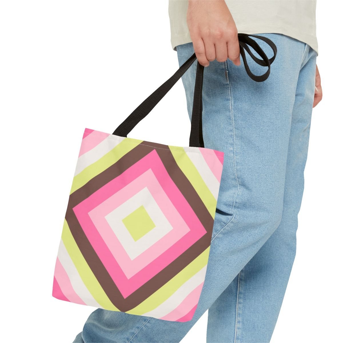 Spring Cocoa Diamond Tote Bag - Image 3