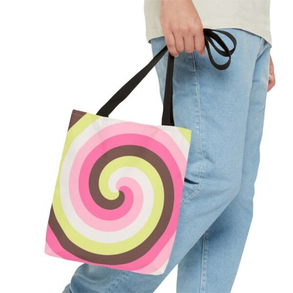 Spring Cocoa Spiral Tote Bag - Image 3