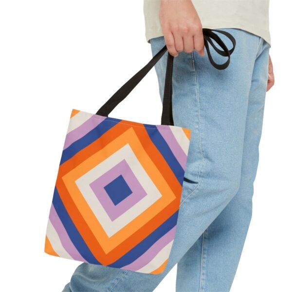 Sunset Library Diamond Tote Bag - Image 3