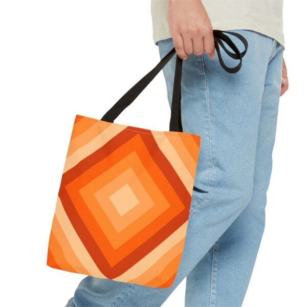Tangerine Rush Diamond Tote Bag - Image 3
