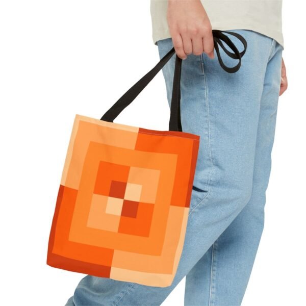 Tangerine Rush Labyrinth Tote Bag - Image 3