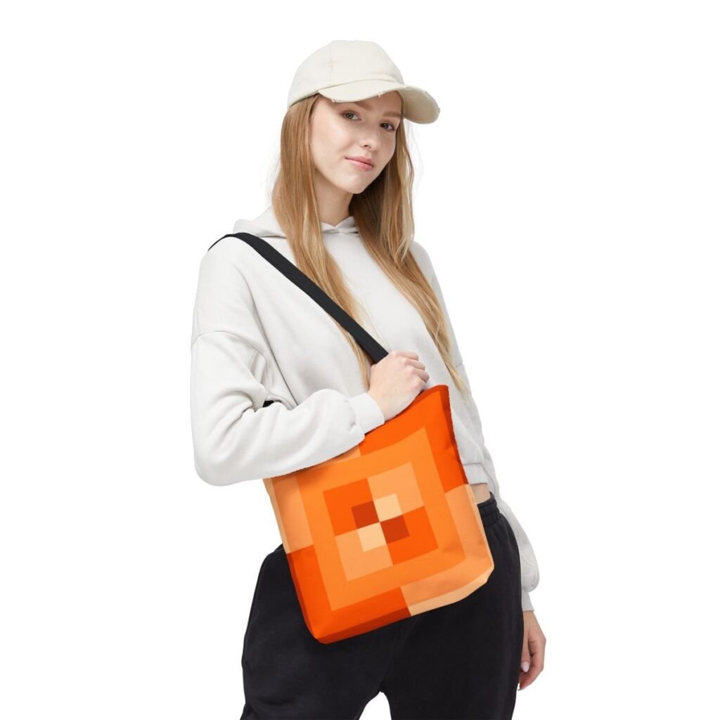 Tangerine Rush Labyrinth Tote Bag