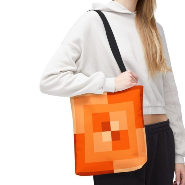 Tangerine Rush Labyrinth Tote Bag - Image 7