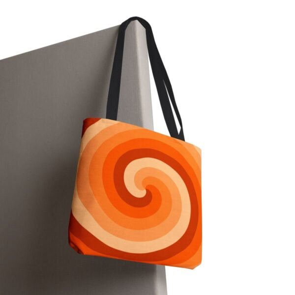 Tangerine Rush Spiral Tote Bag - Image 8